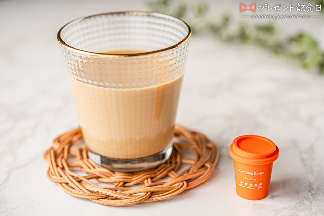 エペイオス（EPEIOS）のコーヒーを飲んでみた詳細レビュー・口コミ。エペイオスのインスタントコーヒー・クイックショット、FUSIONをカフェオレにした例